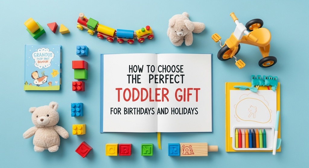 parent choosing educational toddler birthday gifts