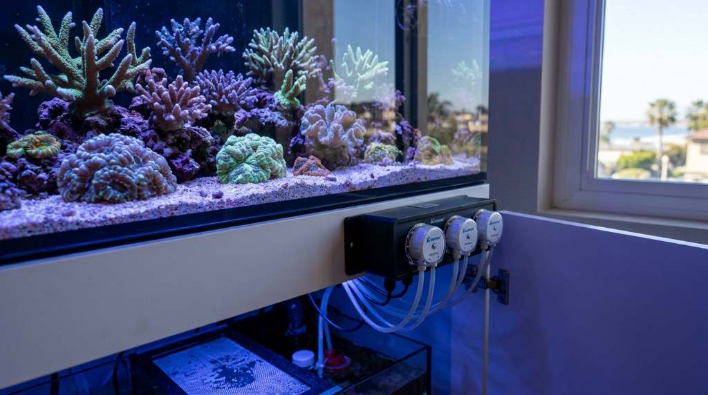 Automated dosing system for reef tank stability